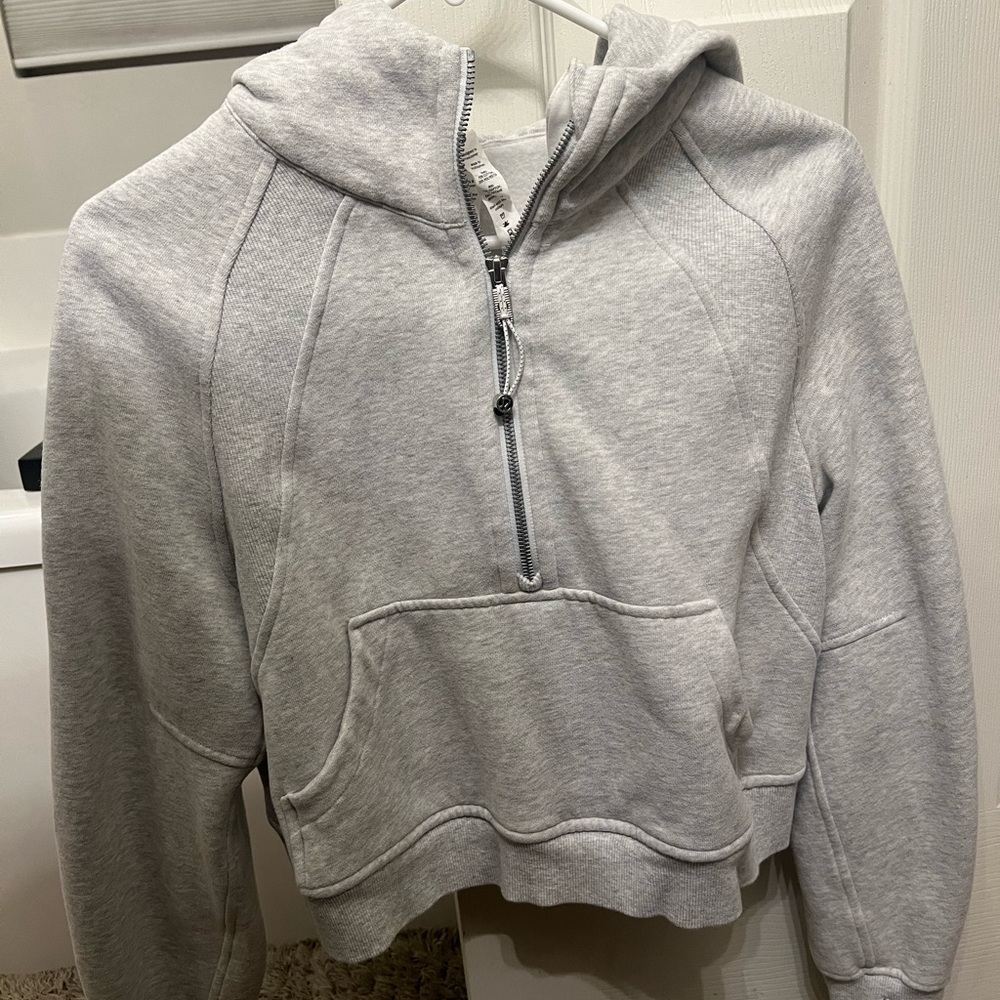 Lulu scuba Gray Half-Zip Hoodie